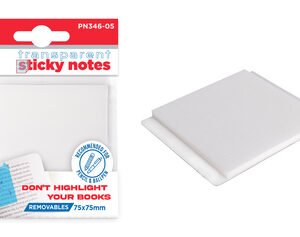 MP αυτοκόλλητα χαρτάκια σημειώσεων PN346-05, 75x75mm, διάφανα, 50τμχ