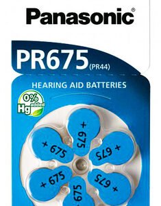 PANASONIC μπαταρίες ακουστικών βαρηκοΐας PR675, mercury free, 1.4V, 6τμχ