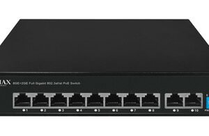 HIMAX PoE switch PS1802G, 8x Ethernet PoE & 2x Ethernet θύρες, έως 1000Mbps
