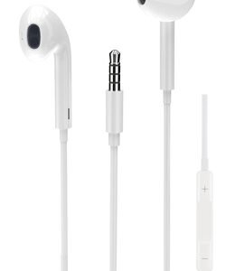 POWERTECH earphones με μικρόφωνο Classic, 3.5mm σύνδεση, 1.2m, λευκά