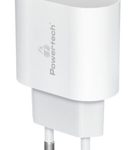 POWERTECH φορτιστής τοίχου PT-1150, USB-C, 12W, λευκός