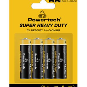 POWERTECH μπαταρίες Zinc Carbon Super Heavy Duty PT-1219, AA, 1.5V, 4τμχ