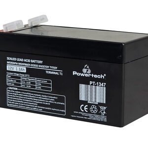 POWERTECH μπαταρία μολύβδου PT-1347, 12V 1.3Ah, T1
