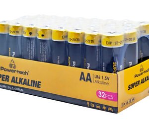 POWERTECH αλκαλικές μπαταρίες Super Alkaline PT-1401, AA, 1.5V, 32τμχ