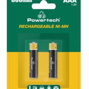 POWERTECH επαναφορτιζόμενες μπαταρίες NI-MH PT-1403, AAA, 800mah, 1.2V, 2τμχ