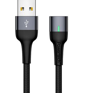 POWERTECH καλώδιο USB PT-757, μαγνητικό, 480Mbps, 1m, μαύρο