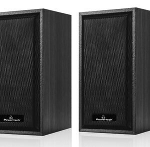 POWERTECH ηχεία Premium sound PT-845 από ξύλο, 2x 3W, 3.5mm, μαύρα