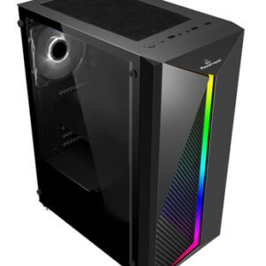 POWERTECH Gaming case PT-848, tempered glass, 80mm fan, PSU 500W PT-864