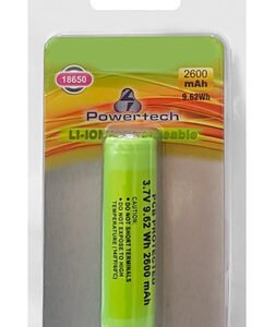 POWERTECH επαναφορτιζόμενη μπαταρία τύπου 18650 PT-863, 2600mAh
