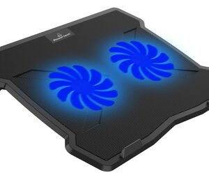 POWERTECH Βάση & ψύξη laptop PT-930, έως 15.6", 2x 125mm fan, LED, μαύρο