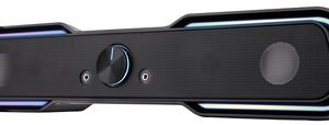 POWERTECH gaming soundbar PT-974, 10W RMS, Bluetooth, 3.5mm, RGB, μαύρο