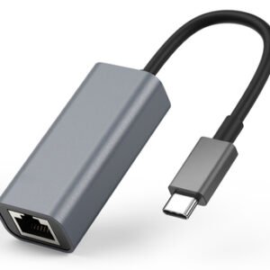 POWERTECH αντάπτορας δικτύου PTH-044, USB-C, 1000Mbps Ethernet, γκρι