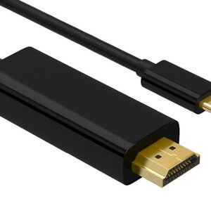 POWERTECH καλώδιο USB-C σε HDMI PTH-072, 4K/60Hz, 1m, μαύρο