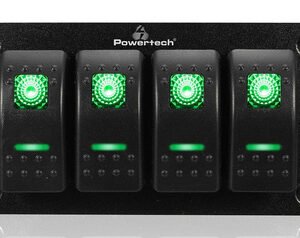 POWERTECH πάνελ σκαφών & οχημάτων PTL-019 με 4x διακόπτες, IP65