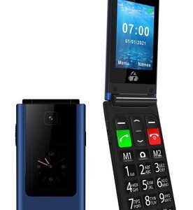 POWERTECH Κινητό Τηλέφωνο Sentry Dual II, 2 οθόνες, SOS Call, μπλε