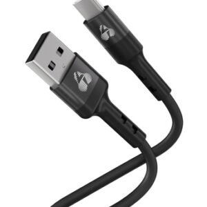 POWERTECH καλώδιο USB-C σε USB PTR-0161, σιλικόνης, 60W, 480Mbps, 1m, μαύρο