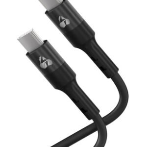 POWERTECH καλώδιο USB-C PTR-0163, σιλικόνης, 60W, 480Mbps, 1m, μαύρο