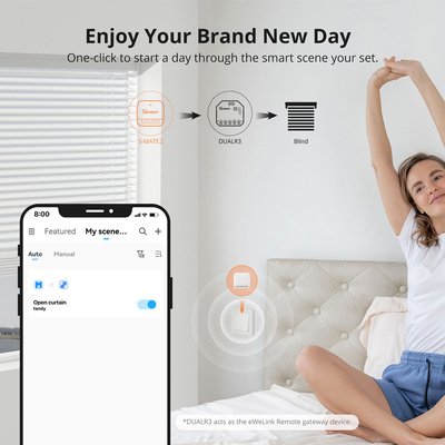 SONOFF smart διακόπτης S-MATE2, 3 κανάλια, μπαταρίας, λευκός - Image 5