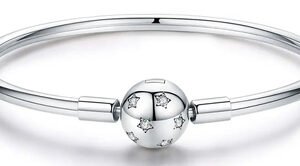 BAMOER βραχιόλι χειροπέδα Charm SCB144-17, κυβική ζιρκόνια, ασήμι 925
