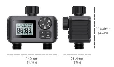 INHOCON ψηφιακός προγραμματιστής ποτίσματος SGW06, 2 θέσεων, IP55 - Image 6