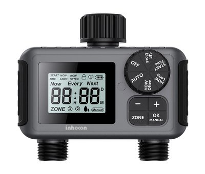 INHOCON ψηφιακός προγραμματιστής ποτίσματος SGW06, 2 θέσεων, IP55