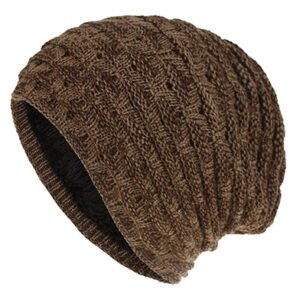Πλεκτός σκούφος beanie SHO-0002, unisex, καφέ