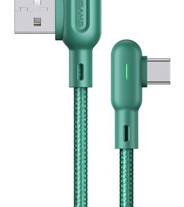 USAMS καλώδιο USB-C σε USB US-SJ457, 2A, γωνιακό, 1.2m, πράσινο