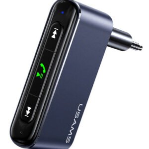 USAMS ασύρματο audio receiver US-SJ519 με μικρόφωνο, Bluetooth 5.0, γκρι