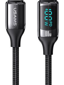 USAMS καλώδιο USB Type-C US-SJ546, 100W/5A, 1.2m, μαύρο
