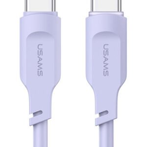 USAMS καλώδιο USB-C σε USB-C US-SJ567, 100W PD, 1.2m, μωβ