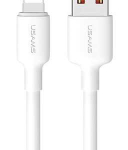 USAMS καλώδιο Lightning σε USB US-SJ604, 2.4A, 1m, λευκό