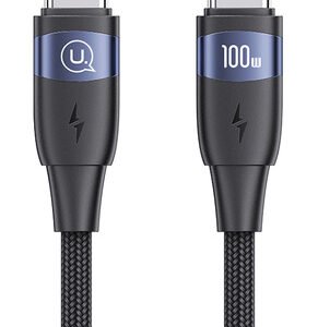 USAMS καλώδιο USB-C σε USB-C US-SJ633, 100W PD, 2m, μαύρο