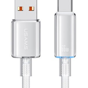 USAMS καλώδιο USB-C σε USB US-SJ658, 66W, 480Mbps, 1.2m, λευκό