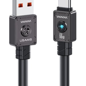 USAMS καλώδιο USB-C σε USB US-SJ686, 66W, 480Mbps, 1.2m, μαύρο