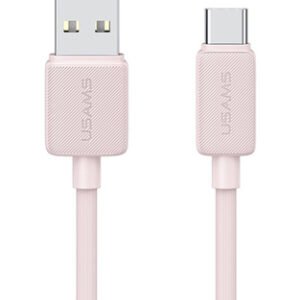 USAMS καλώδιο USB-C σε USB US-SJ688, 3A, 480Mbps, 1m, ροζ