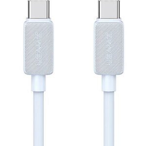 USAMS καλώδιο USB-C σε USB-C US-SJ691, 60W, 480Mbps, 1m, μπλε