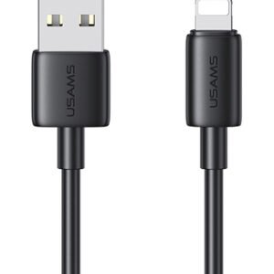 USAMS καλώδιο Lightning σε USB US-SJ709, 2.4A, 480Mbps, 1m, μαύρο