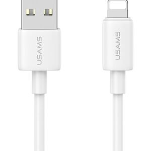 USAMS καλώδιο Lightning σε USB US-SJ709, 2.4A, 480Mbps, 1m, λευκό