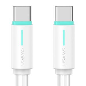USAMS καλώδιο USB-C US-SJ734, 60W, 480Mbps, 1m, λευκό