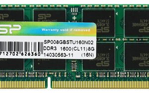 SILICON POWER Μνήμη RAM DDR3 SODimm, 8GB, 1600MHz, CL11