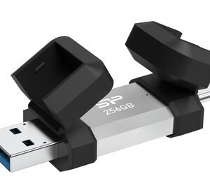 SILICON POWER USB Flash Drive C51, USB/USB-C, 256GB, 200MBps, ασημί
