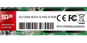 SILICON POWER SSD A55, 512GB, M.2 2280, SATA III, 560-530MB/s