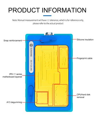 SUNSHINE βάση motherboard SS-T12A-M6, iPhone X/11 series, θερμαινόμενη - Image 4