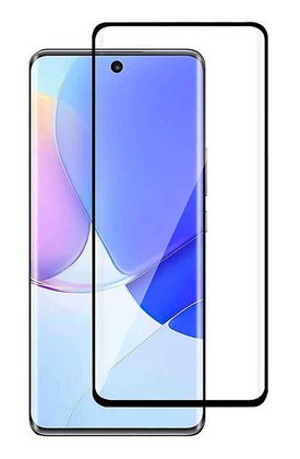 POWERTECH tempered glass 5D, full glue, curved, Huawei P50 Pro, μαύρο