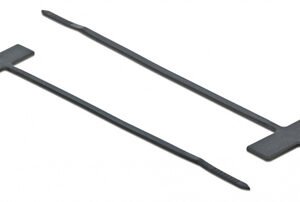POWERTECH δεματικά καλωδίων TIES-033 με ετικέτα, 100x2.5mm, μαύρα, 25τμχ