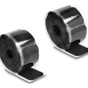 Αυτοκόλλητα τύπου Velcro TIES-067 σε ρολό 5m, 45x50mm, μαύρο