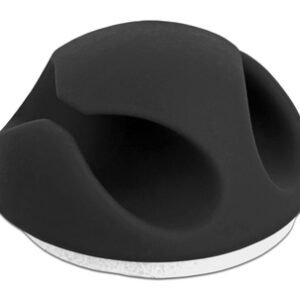 POWERTECH οργανωτές καλωδίων TIES-073, 2 θέσεις, Φ7mm, μαύρο, 10τμχ