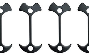 POWERTECH πασαλάκια σκηνής για ξύλινο δάπεδο TOOL-0071, μαύρο, 4τμχ