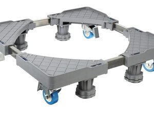 Βάση λευκών συσκευών TOOL-0072, με ρόδες, ρυθμιζόμενη, max 400kg, γκρι