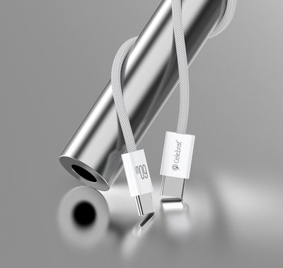 CELEBRAT καλώδιο USB-C U600, 60W, 480Mbps, 1m, λευκό - Image 2